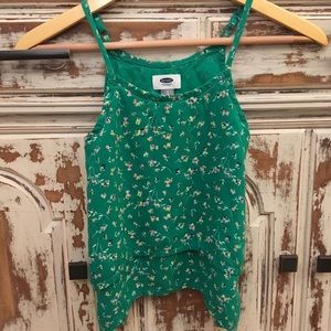 Tiered floral print swing cami shirt